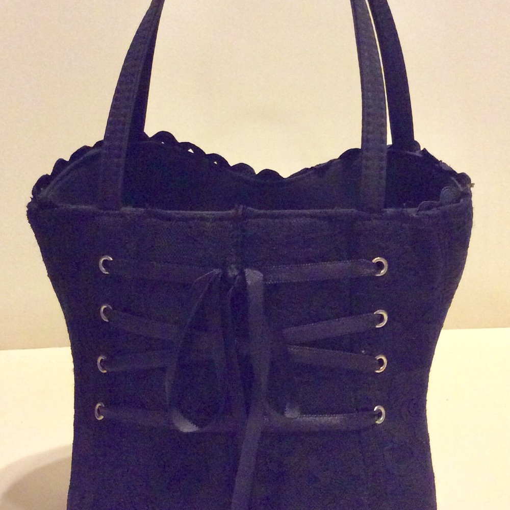 Unique Black Corset Inspired Statement Purse - Picture 3 of 7